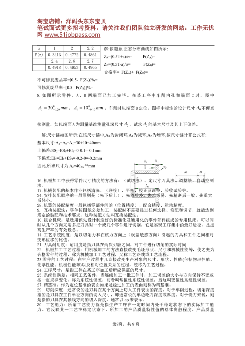 机械制造技术基础典型例题(1)_三桶油_中国石油_中石油笔试_笔试。！_7-专业测试部分（仅需看自己专业即可）_3.13机械知识_复习题