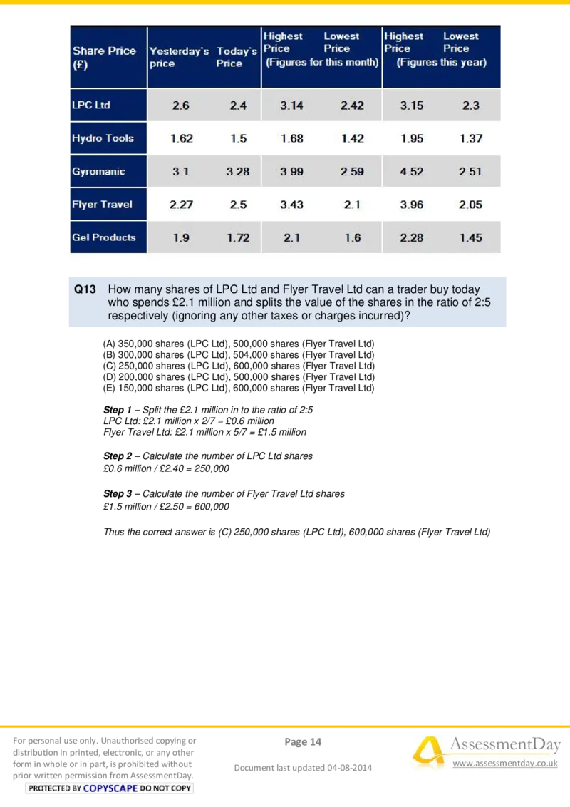 NumericalReasoningTest7-Solutions_2025春招题库汇总_十大行测题库_2023年十大热门题库更新中_05、TalentQ汇总_TalentQ笔试题库中文_TalentQ（图文版-参考）_2选看通用测试题，适用于TalentQ（N多题）