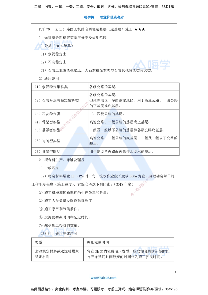 15.2025李昌春-名师精讲通关-第二章（15）路面无机结合料稳定基层施工_2026年一级建造师_2026年一建公路_2025年一建公路SVIP_02-基础精讲✿高端面授✿深度强化_讲义
