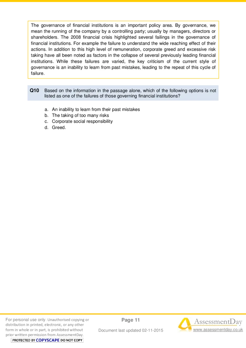 VerbalComprehensionTest3-Questions_2025春招题库汇总_十大行测题库_2023年十大热门题库更新中_05、TalentQ汇总_TalentQ测试题（适合大多数外资银行以及其他企业）_VerbalReasoning