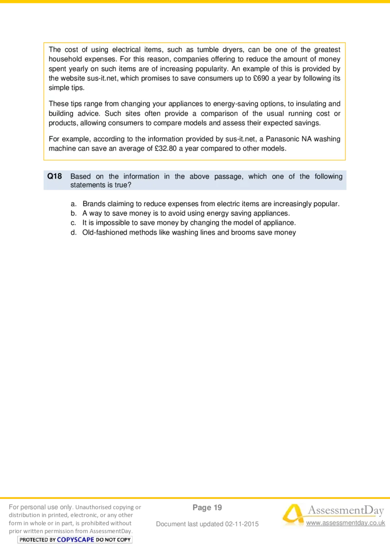 VerbalComprehensionTest3-Questions_2025春招题库汇总_十大行测题库_2023年十大热门题库更新中_05、TalentQ汇总_TalentQ测试题（适合大多数外资银行以及其他企业）_VerbalReasoning
