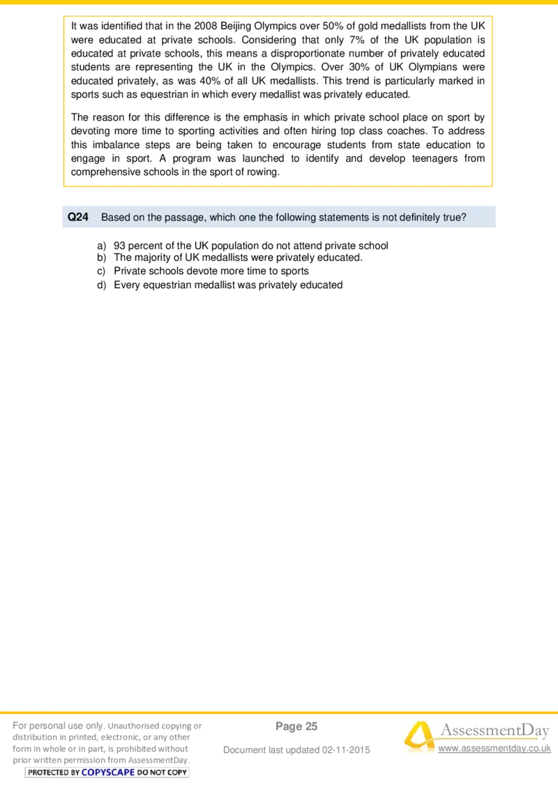VerbalComprehensionTest3-Questions_2025春招题库汇总_十大行测题库_2023年十大热门题库更新中_05、TalentQ汇总_TalentQ测试题（适合大多数外资银行以及其他企业）_VerbalReasoning