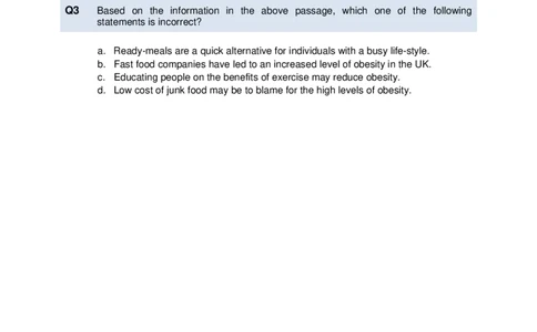 VerbalComprehensionTest3-Questions_2025春招题库汇总_十大行测题库_2023年十大热门题库更新中_05、TalentQ汇总_TalentQ测试题（适合大多数外资银行以及其他企业）_VerbalReasoning