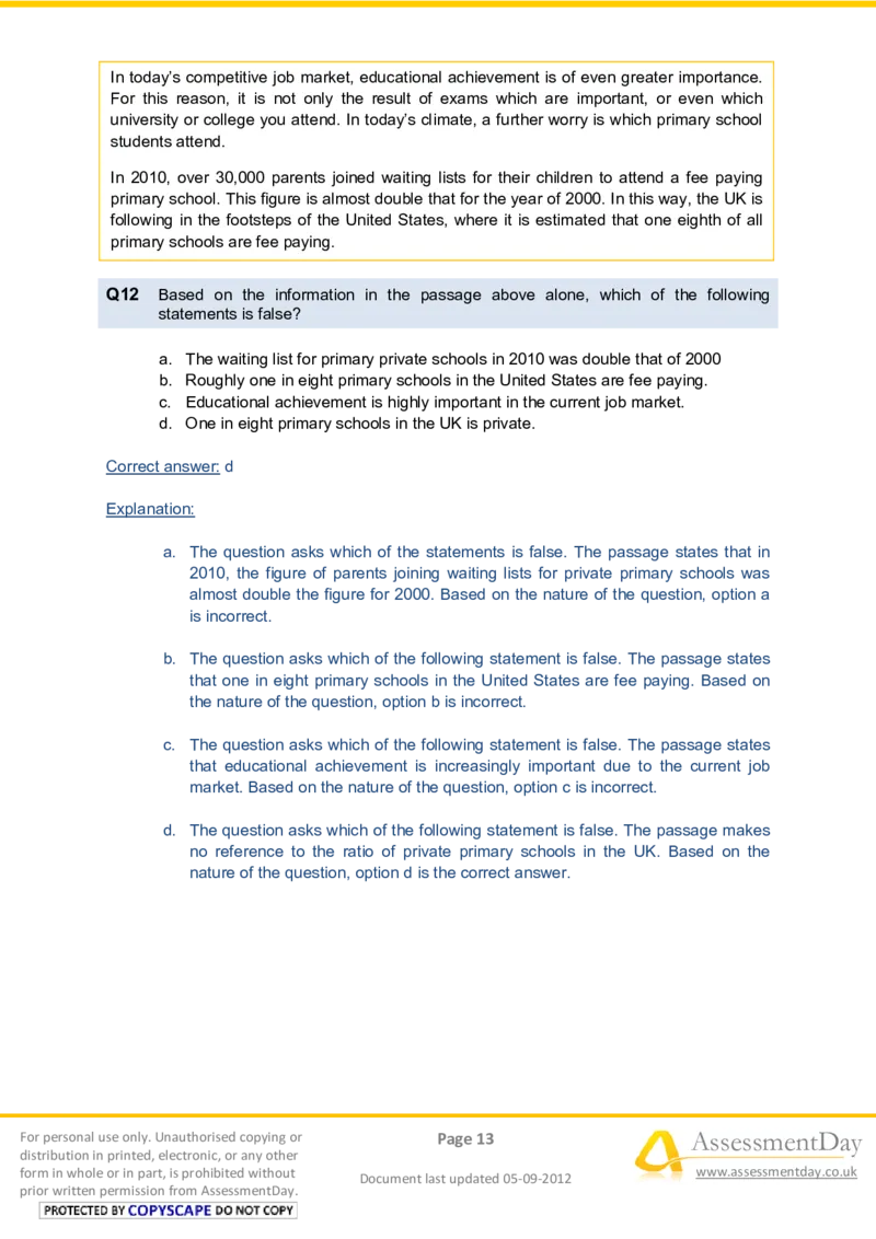 VerbalComprehensionTest2-Solutions_2025春招题库汇总_八大题库-1_04八大汇总_信永中和_专业题综合知识-参考_英文题_VerbalReasoningTests