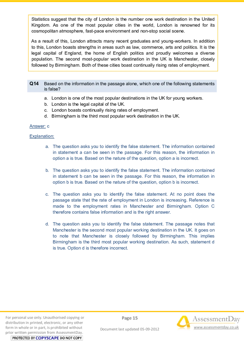 VerbalComprehensionTest2-Solutions_2025春招题库汇总_八大题库-1_04八大汇总_信永中和_专业题综合知识-参考_英文题_VerbalReasoningTests