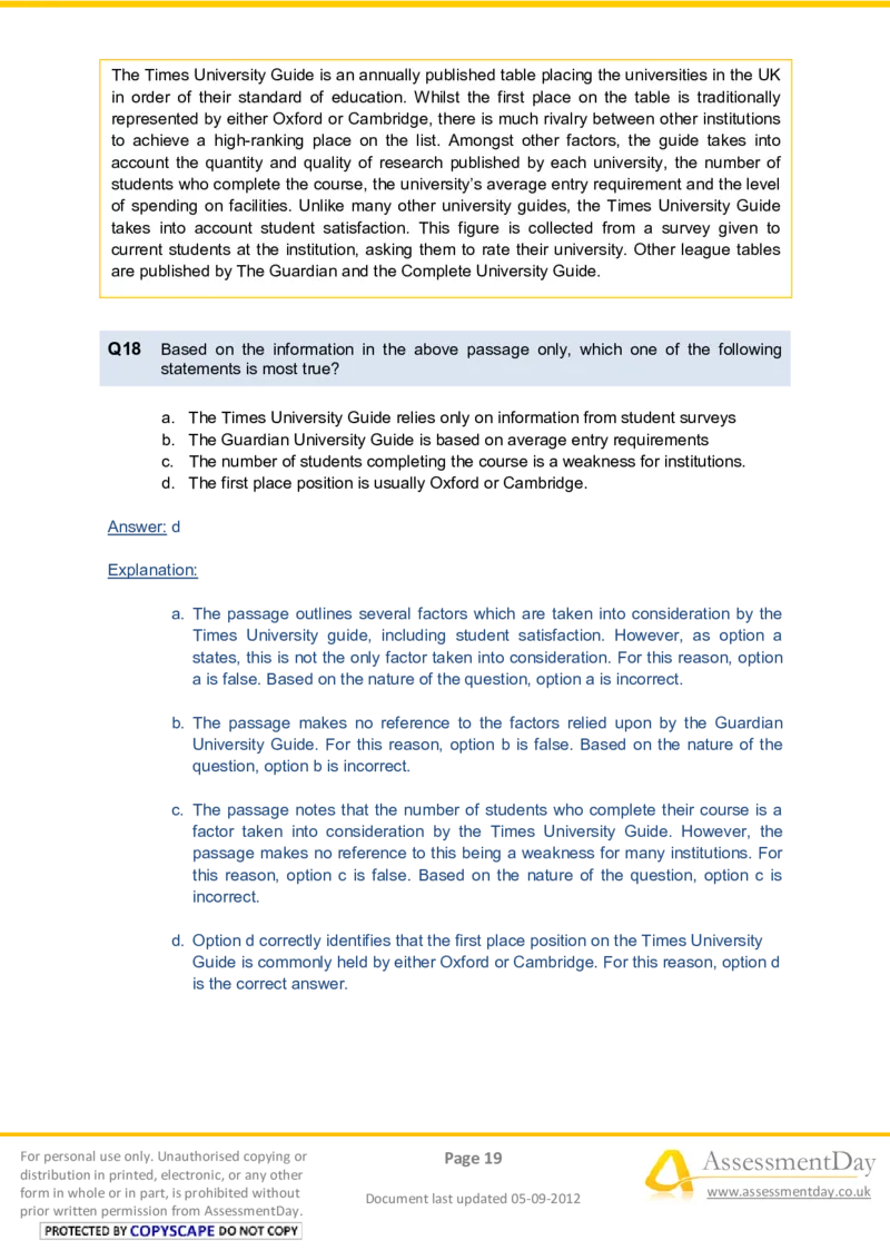 VerbalComprehensionTest2-Solutions_2025春招题库汇总_八大题库-1_04八大汇总_信永中和_专业题综合知识-参考_英文题_VerbalReasoningTests