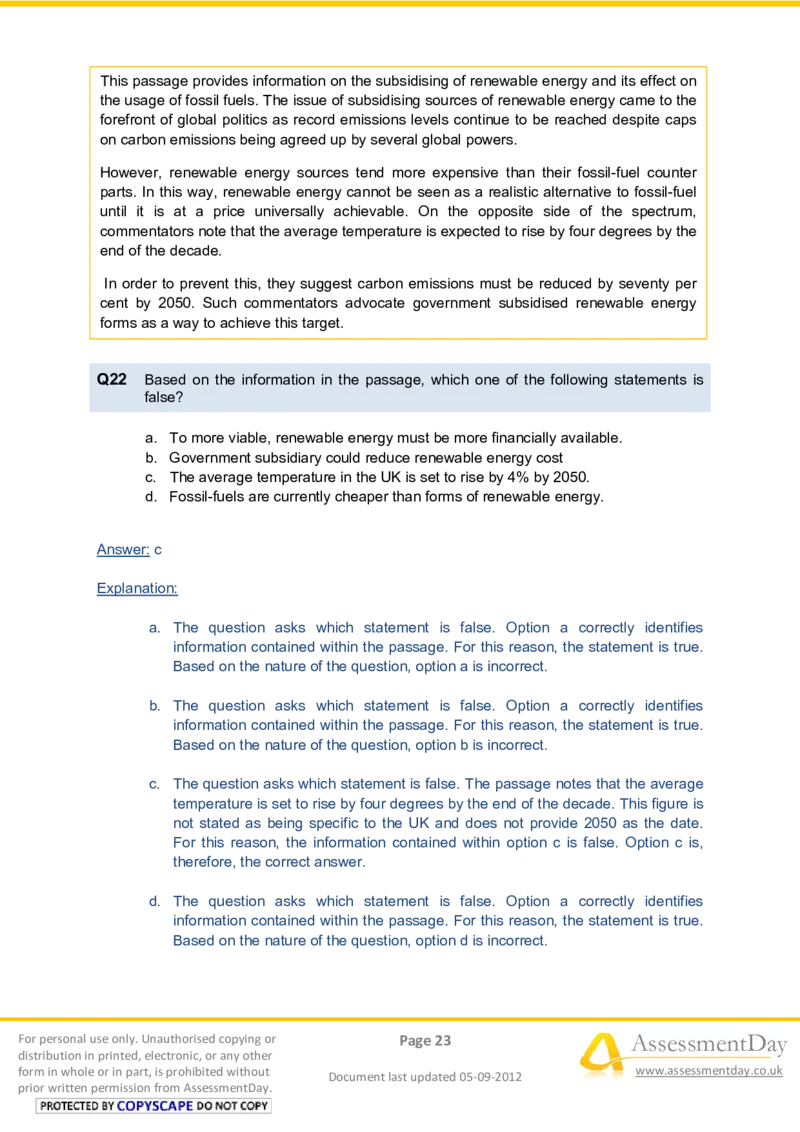 VerbalComprehensionTest2-Solutions_2025春招题库汇总_八大题库-1_04八大汇总_信永中和_专业题综合知识-参考_英文题_VerbalReasoningTests
