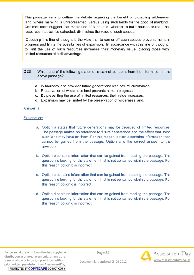 VerbalComprehensionTest2-Solutions_2025春招题库汇总_八大题库-1_04八大汇总_信永中和_专业题综合知识-参考_英文题_VerbalReasoningTests