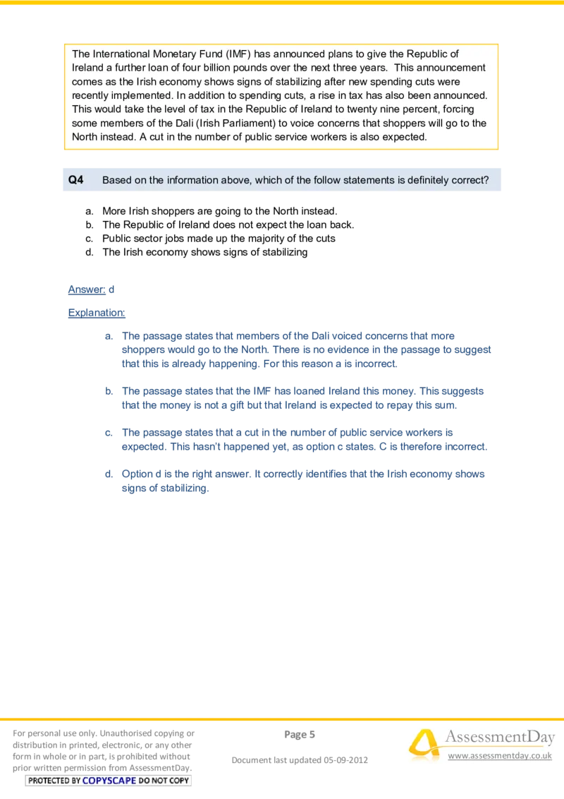 VerbalComprehensionTest2-Solutions_2025春招题库汇总_八大题库-1_04八大汇总_信永中和_专业题综合知识-参考_英文题_VerbalReasoningTests