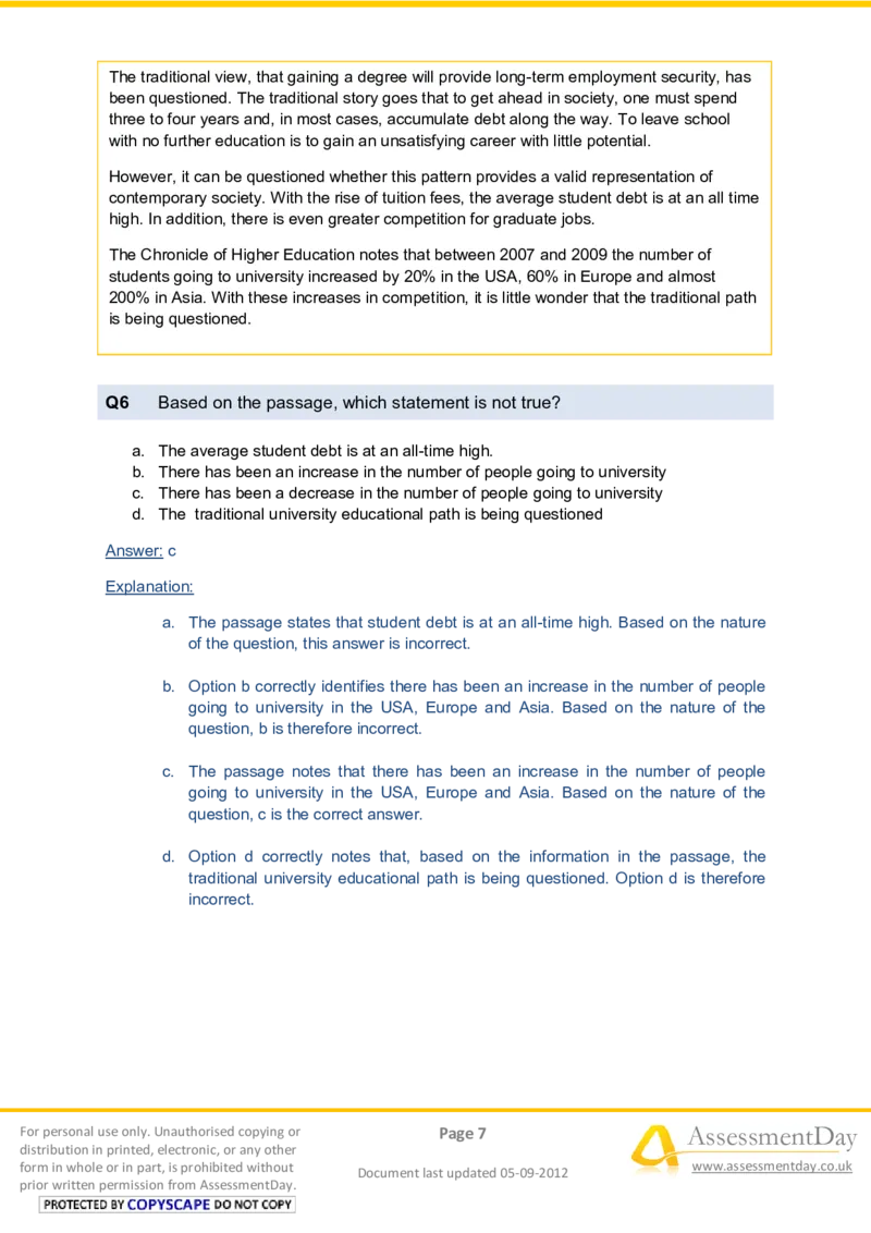 VerbalComprehensionTest2-Solutions_2025春招题库汇总_八大题库-1_04八大汇总_信永中和_专业题综合知识-参考_英文题_VerbalReasoningTests