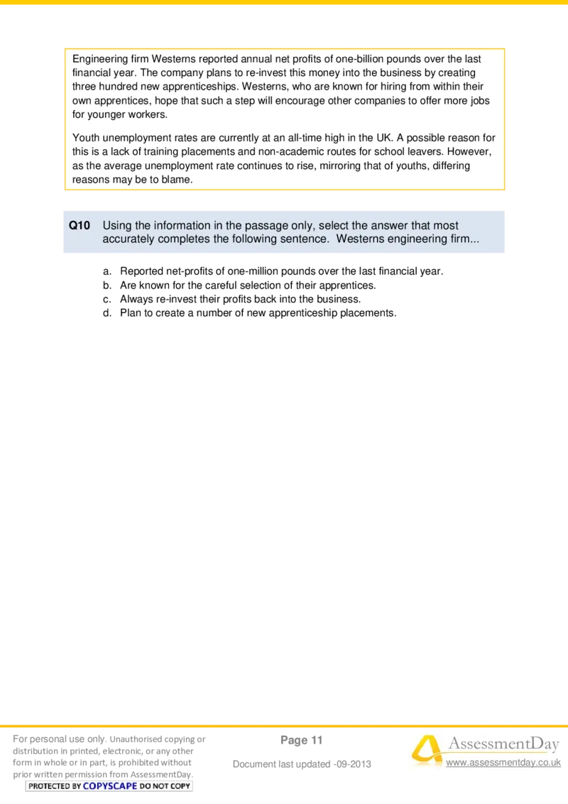 VerbalComprehensionTest1-Questions_2025春招题库汇总_十大行测题库_2023年十大热门题库更新中_05、TalentQ汇总_TalentQ测试题（适合大多数外资银行以及其他企业）_VerbalReasoning