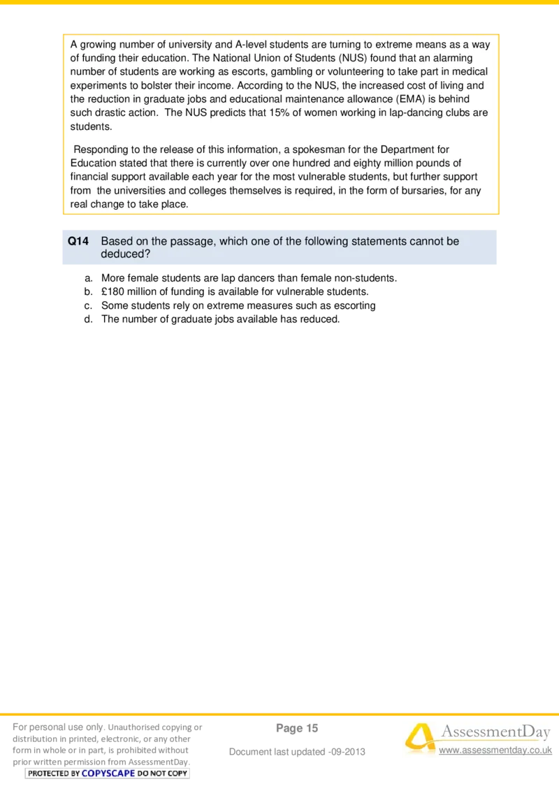 VerbalComprehensionTest1-Questions_2025春招题库汇总_十大行测题库_2023年十大热门题库更新中_05、TalentQ汇总_TalentQ测试题（适合大多数外资银行以及其他企业）_VerbalReasoning