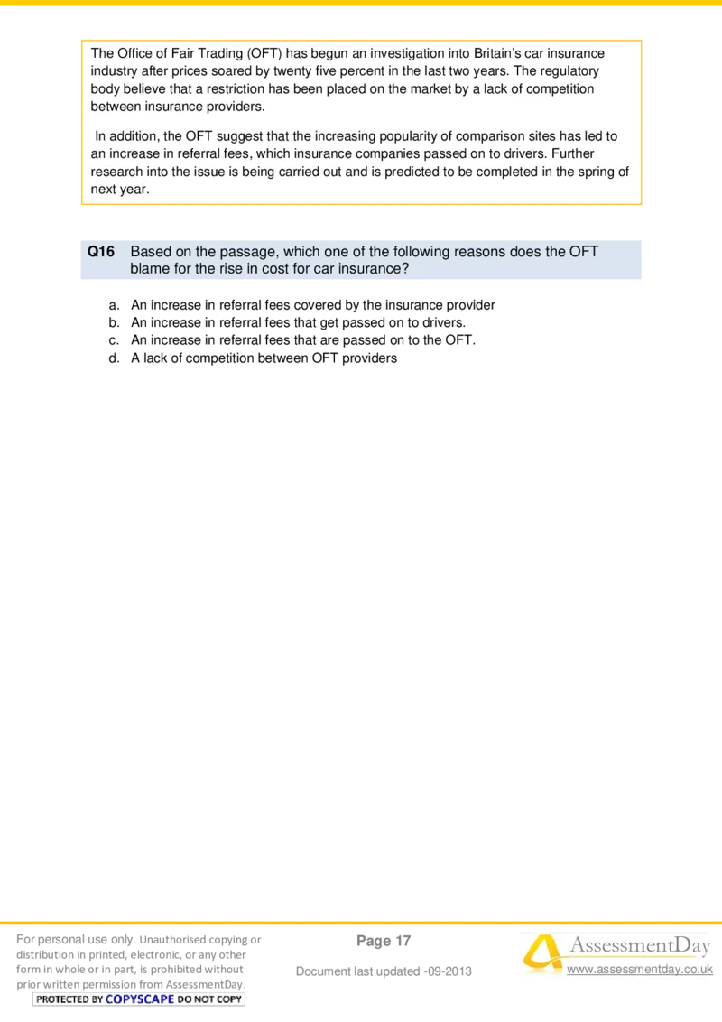 VerbalComprehensionTest1-Questions_2025春招题库汇总_十大行测题库_2023年十大热门题库更新中_05、TalentQ汇总_TalentQ测试题（适合大多数外资银行以及其他企业）_VerbalReasoning