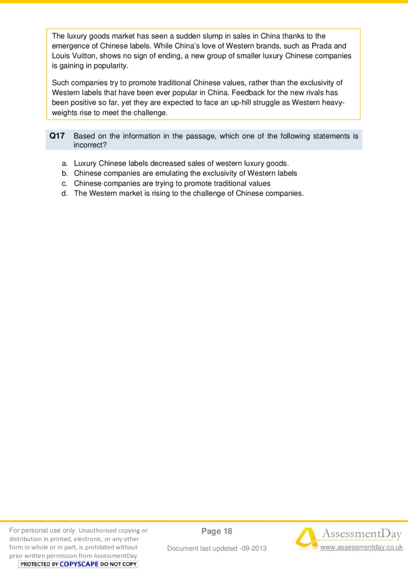 VerbalComprehensionTest1-Questions_2025春招题库汇总_十大行测题库_2023年十大热门题库更新中_05、TalentQ汇总_TalentQ测试题（适合大多数外资银行以及其他企业）_VerbalReasoning