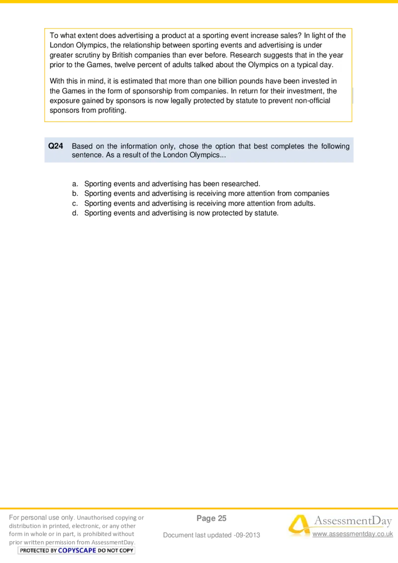 VerbalComprehensionTest1-Questions_2025春招题库汇总_十大行测题库_2023年十大热门题库更新中_05、TalentQ汇总_TalentQ测试题（适合大多数外资银行以及其他企业）_VerbalReasoning