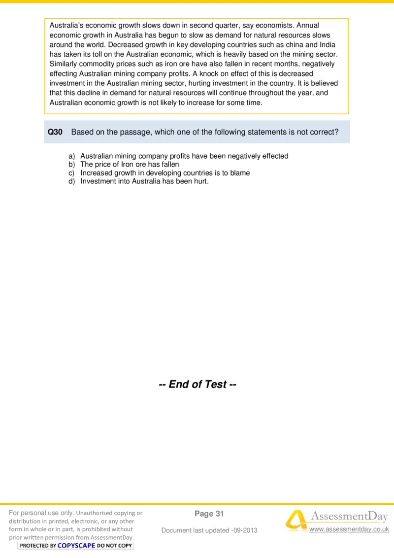 VerbalComprehensionTest1-Questions_2025春招题库汇总_十大行测题库_2023年十大热门题库更新中_05、TalentQ汇总_TalentQ测试题（适合大多数外资银行以及其他企业）_VerbalReasoning