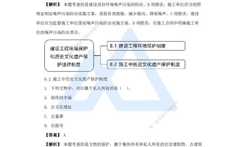 19.2025杜诗乐-万能母题特训-（18）第8章建设工程环境保护和历史文化遗产保护法律制度_2026年一建法规_2025年一建法规SVIP_03-习题精析✿实战特训✿模考通关_讲义