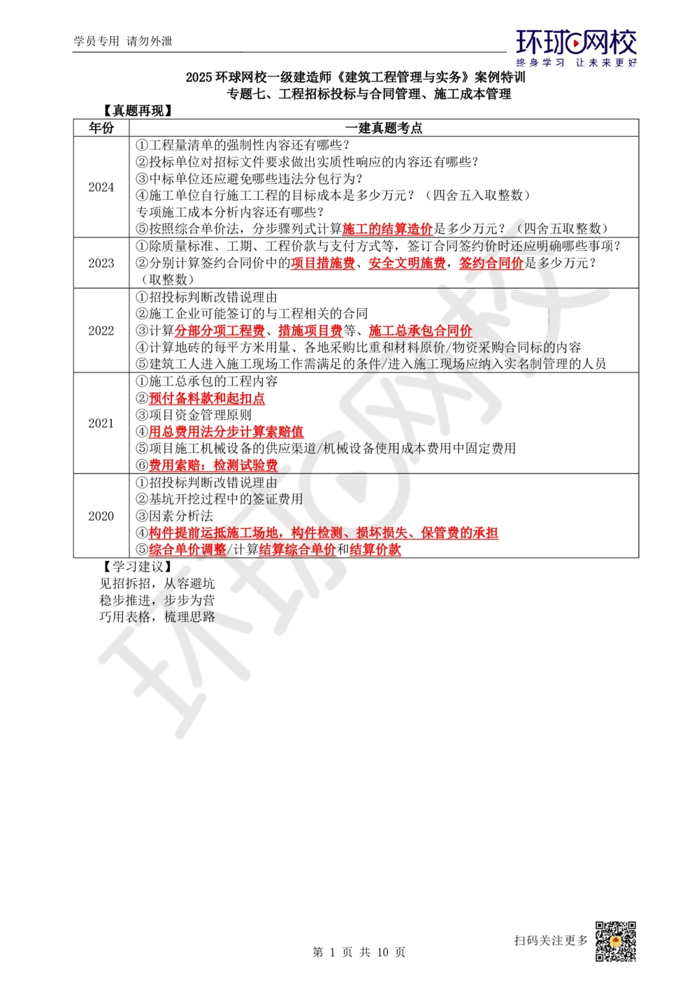 12.2025一建建筑案例特训-第12讲-工程招标投标与合同管理、施工成本管理（1）_2026年一级建造师_2026年一建建筑_2025年一建建筑SVIP_04-冲刺串讲✿考点强化✿小灶集训