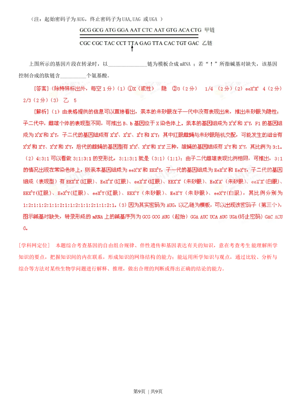 2013年高考生物试卷（四川）（解析卷）_生物历年高考真题_新&middot;Word版2008-2025&middot;高考生物真题_生物（按年份分类）2008-2025_2013&middot;高考生物真题