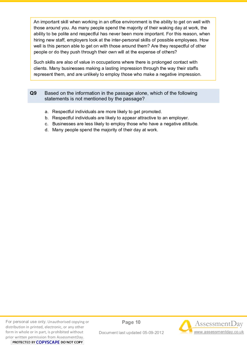 VerbalComprehensionTest1-Questions_2025春招题库汇总_八大题库-1_04八大汇总_信永中和_专业题综合知识-参考_英文题_VerbalReasoningTests