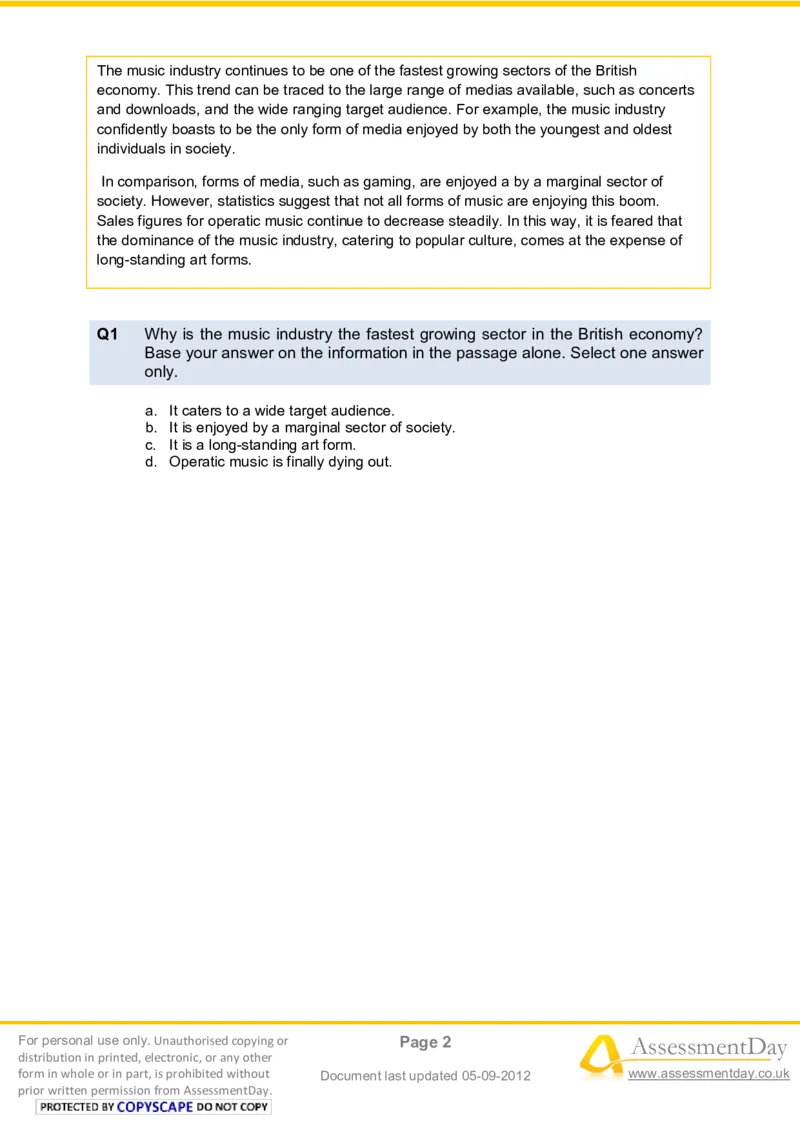 VerbalComprehensionTest1-Questions_2025春招题库汇总_八大题库-1_04八大汇总_信永中和_专业题综合知识-参考_英文题_VerbalReasoningTests