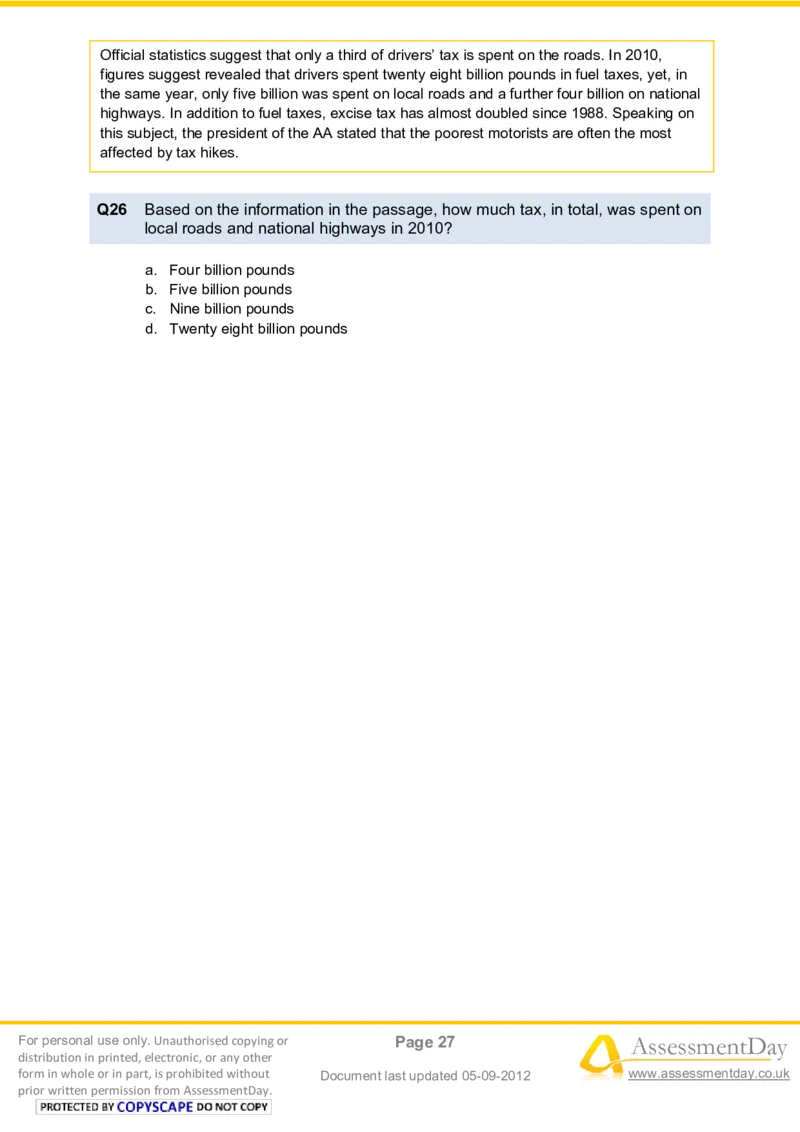 VerbalComprehensionTest1-Questions_2025春招题库汇总_八大题库-1_04八大汇总_信永中和_专业题综合知识-参考_英文题_VerbalReasoningTests