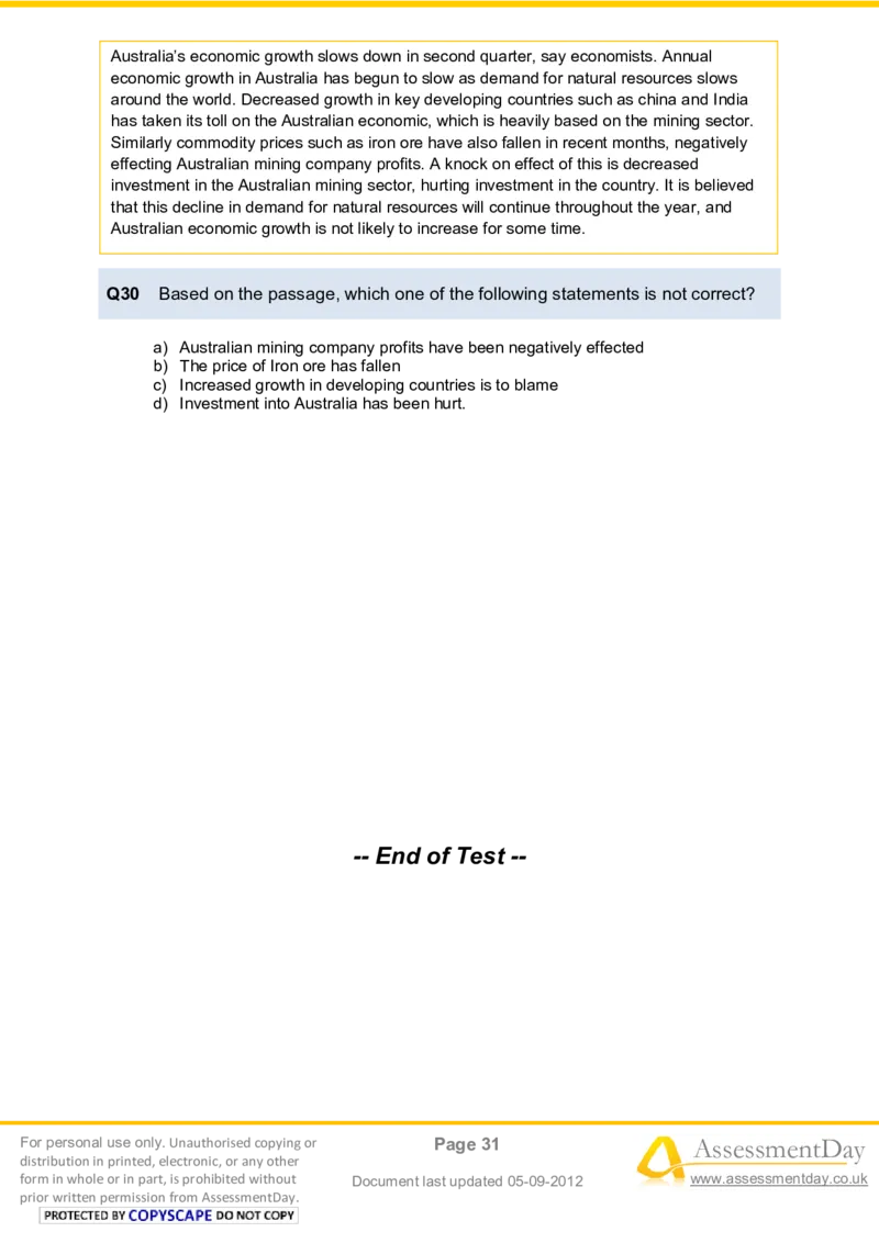 VerbalComprehensionTest1-Questions_2025春招题库汇总_八大题库-1_04八大汇总_信永中和_专业题综合知识-参考_英文题_VerbalReasoningTests