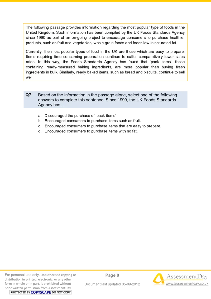 VerbalComprehensionTest1-Questions_2025春招题库汇总_八大题库-1_04八大汇总_信永中和_专业题综合知识-参考_英文题_VerbalReasoningTests