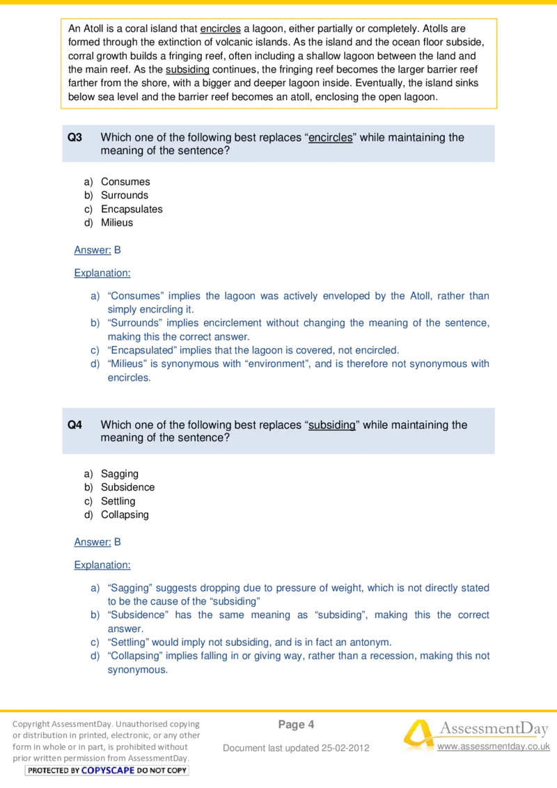 VerbalComprehensionTest5-Solutions_2025春招题库汇总_十大行测题库_2023年十大热门题库更新中_05、TalentQ汇总_TalentQ测试题（适合大多数外资银行以及其他企业）_VerbalReasoning