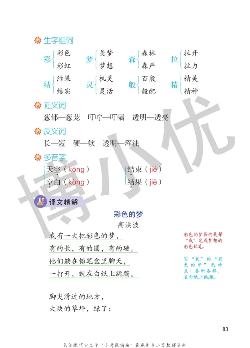 二年级下册语文部编版课堂笔记（博小优）_小学初中学霸笔记类资料汇总6.33GB_小学同步课堂笔记2.76GB_1~6年级全册语文部编版课堂笔记