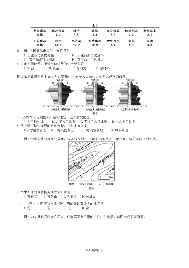 2015年高考地理试卷（福建）（空白卷）_地理历年高考真题_新&middot;PDF版2008-2025&middot;高考地理真题_地理（按试卷类型分类）2008-2025_自主命题卷&middot;地理（2008-2025）