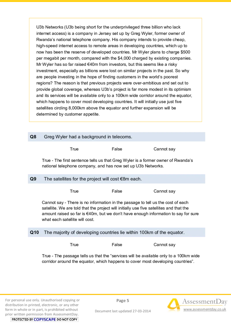 VerbalReasoningTest3-Solutions_2025春招题库汇总_八大题库-1_04八大汇总_信永中和_专业题综合知识-参考_英文题_VerbalReasoningTests