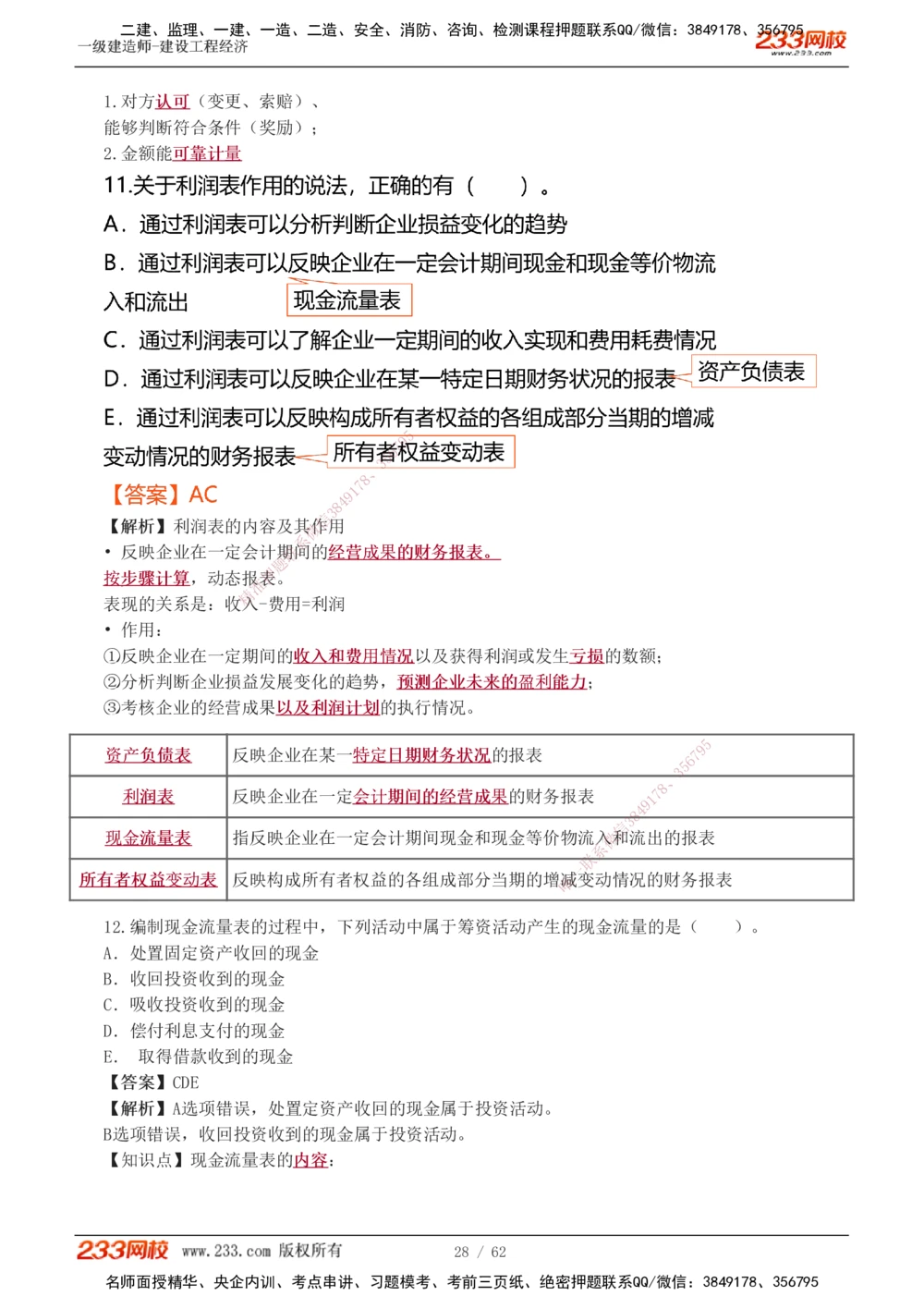 1-8_2026年一级建造师_2026年一建经济_2025年一建经济SVIP_03-习题精析✿实战特训✿模考通关_51-经济《模考金题班》李娜233推荐