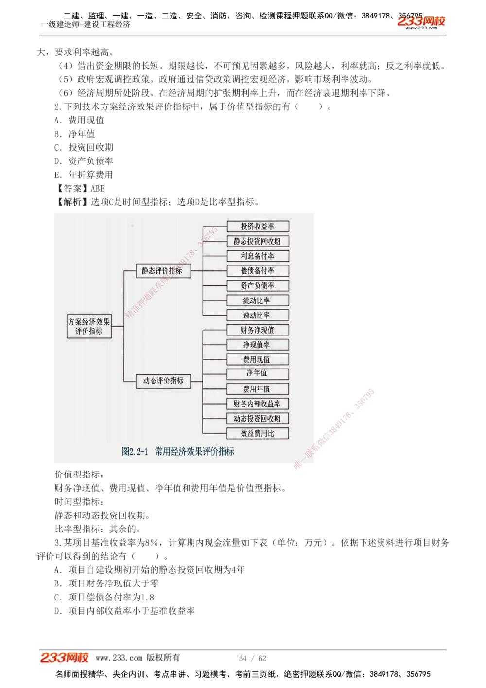 1-8_2026年一级建造师_2026年一建经济_2025年一建经济SVIP_03-习题精析✿实战特训✿模考通关_51-经济《模考金题班》李娜233推荐