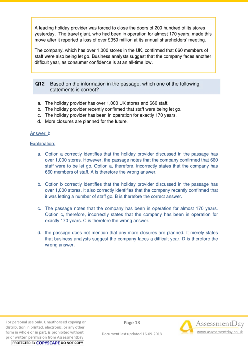 VerbalComprehensionTest1-Solutions_2025春招题库汇总_十大行测题库_2023年十大热门题库更新中_05、TalentQ汇总_TalentQ测试题（适合大多数外资银行以及其他企业）_VerbalReasoning