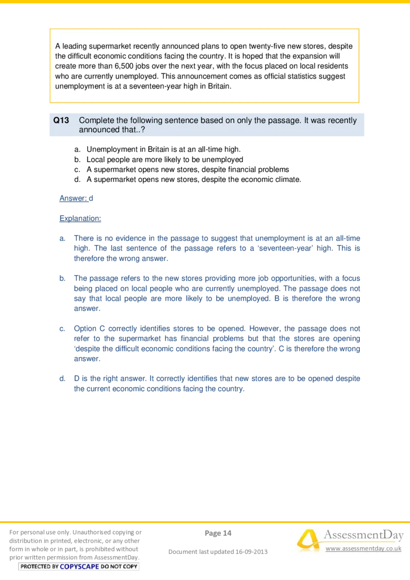 VerbalComprehensionTest1-Solutions_2025春招题库汇总_十大行测题库_2023年十大热门题库更新中_05、TalentQ汇总_TalentQ测试题（适合大多数外资银行以及其他企业）_VerbalReasoning