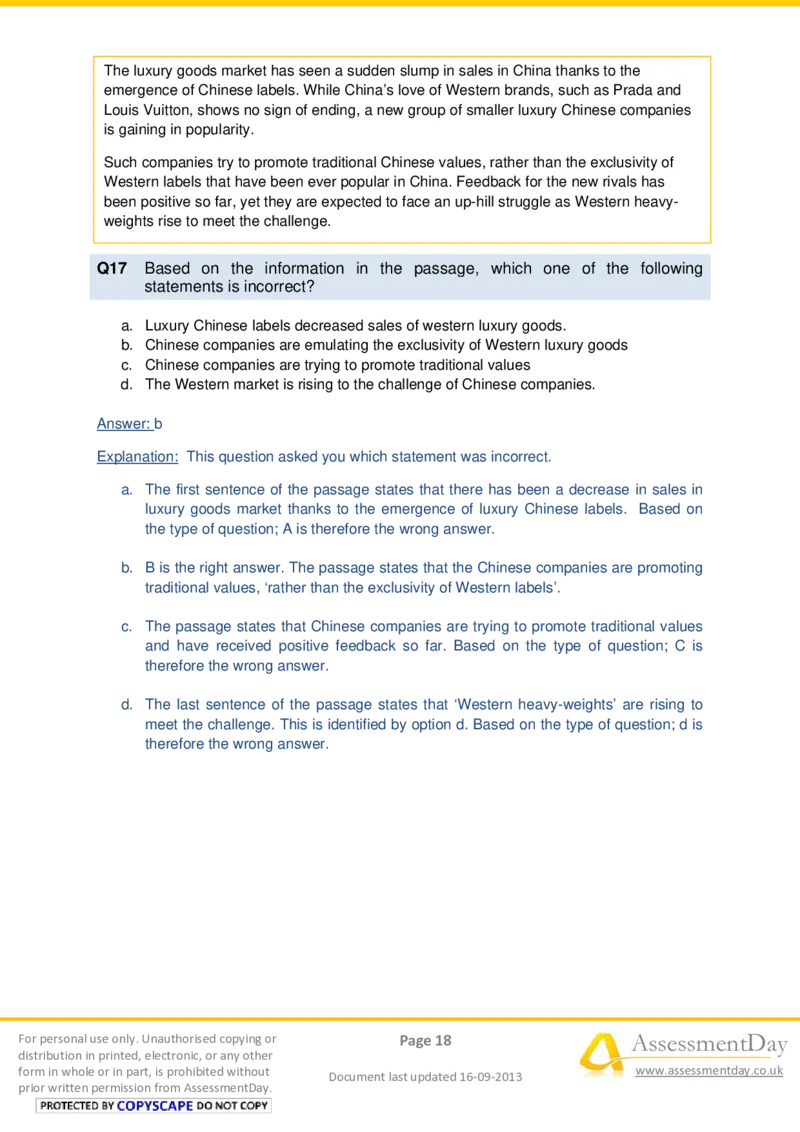VerbalComprehensionTest1-Solutions_2025春招题库汇总_十大行测题库_2023年十大热门题库更新中_05、TalentQ汇总_TalentQ测试题（适合大多数外资银行以及其他企业）_VerbalReasoning