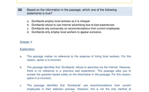 VerbalComprehensionTest1-Solutions_2025春招题库汇总_十大行测题库_2023年十大热门题库更新中_05、TalentQ汇总_TalentQ测试题（适合大多数外资银行以及其他企业）_VerbalReasoning