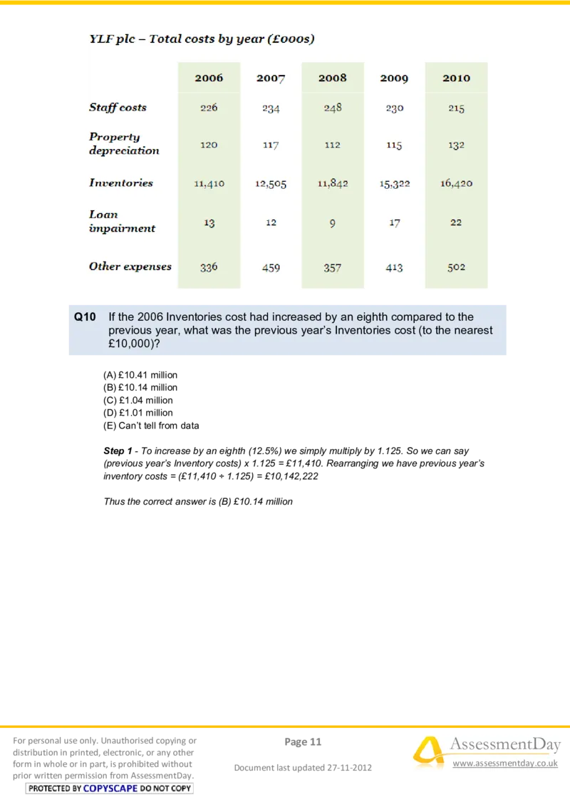 NumericalReasoningTest4-Solutions_2025春招题库汇总_八大题库-1_04八大汇总_信永中和_专业题综合知识-参考_英文题_NumericalReasoningTests