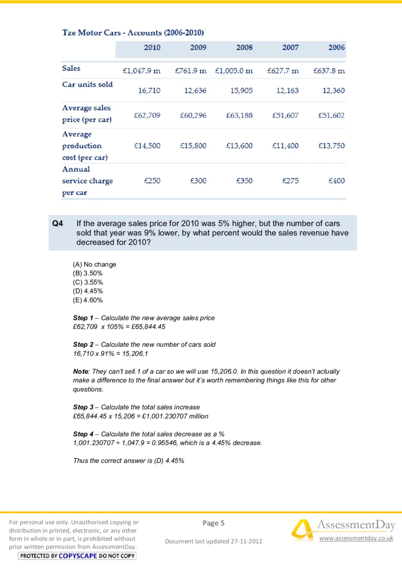 NumericalReasoningTest4-Solutions_2025春招题库汇总_八大题库-1_04八大汇总_信永中和_专业题综合知识-参考_英文题_NumericalReasoningTests