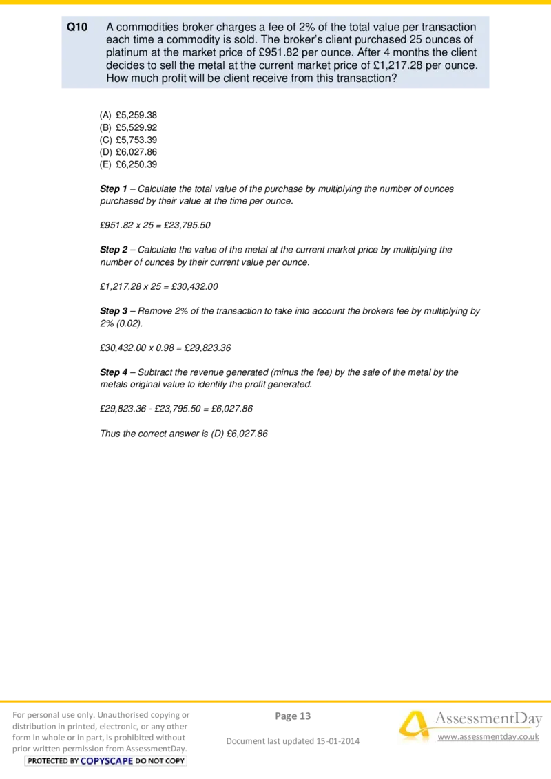 NumericalReasoningTest18-Solutions_2025春招题库汇总_八大题库-1_04八大汇总_信永中和_专业题综合知识-参考_英文题_NumericalReasoningTests