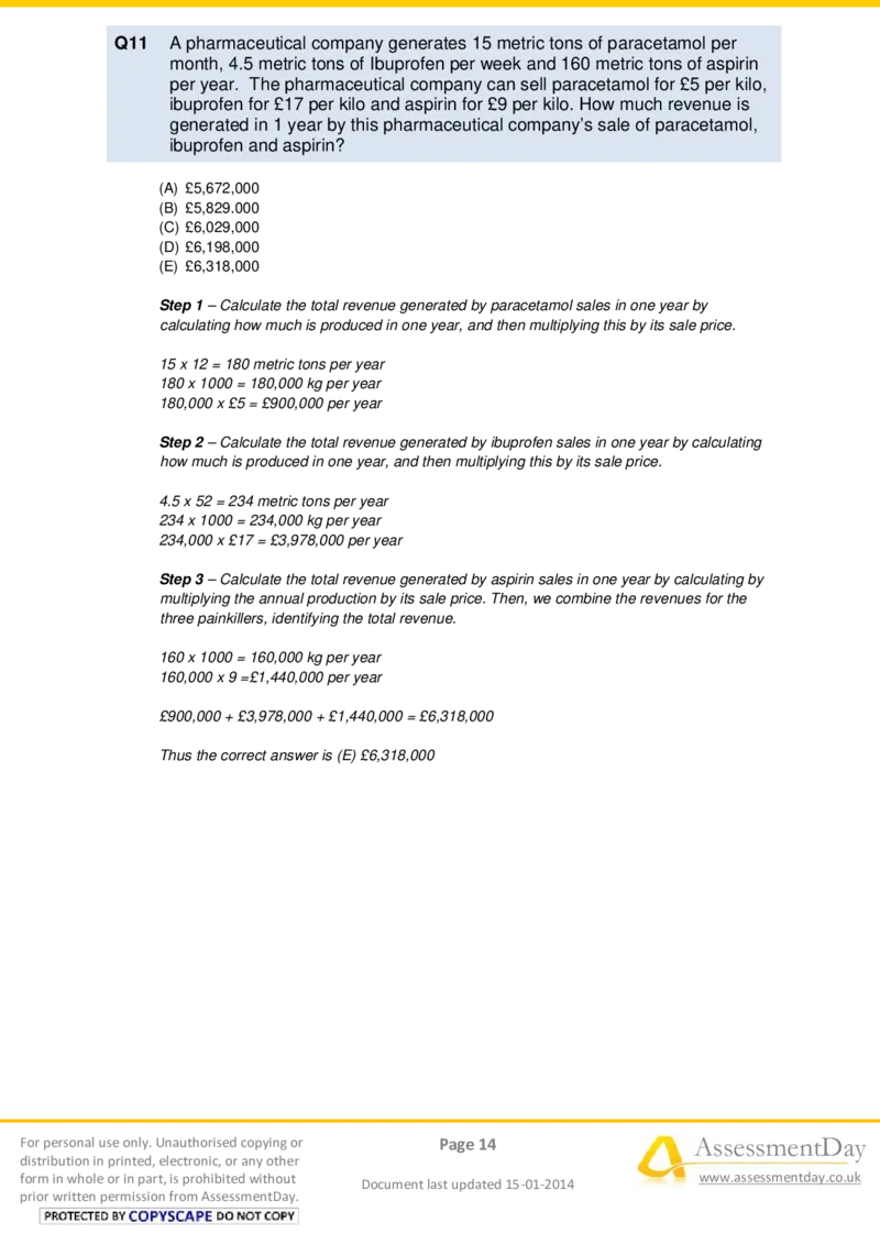 NumericalReasoningTest18-Solutions_2025春招题库汇总_八大题库-1_04八大汇总_信永中和_专业题综合知识-参考_英文题_NumericalReasoningTests