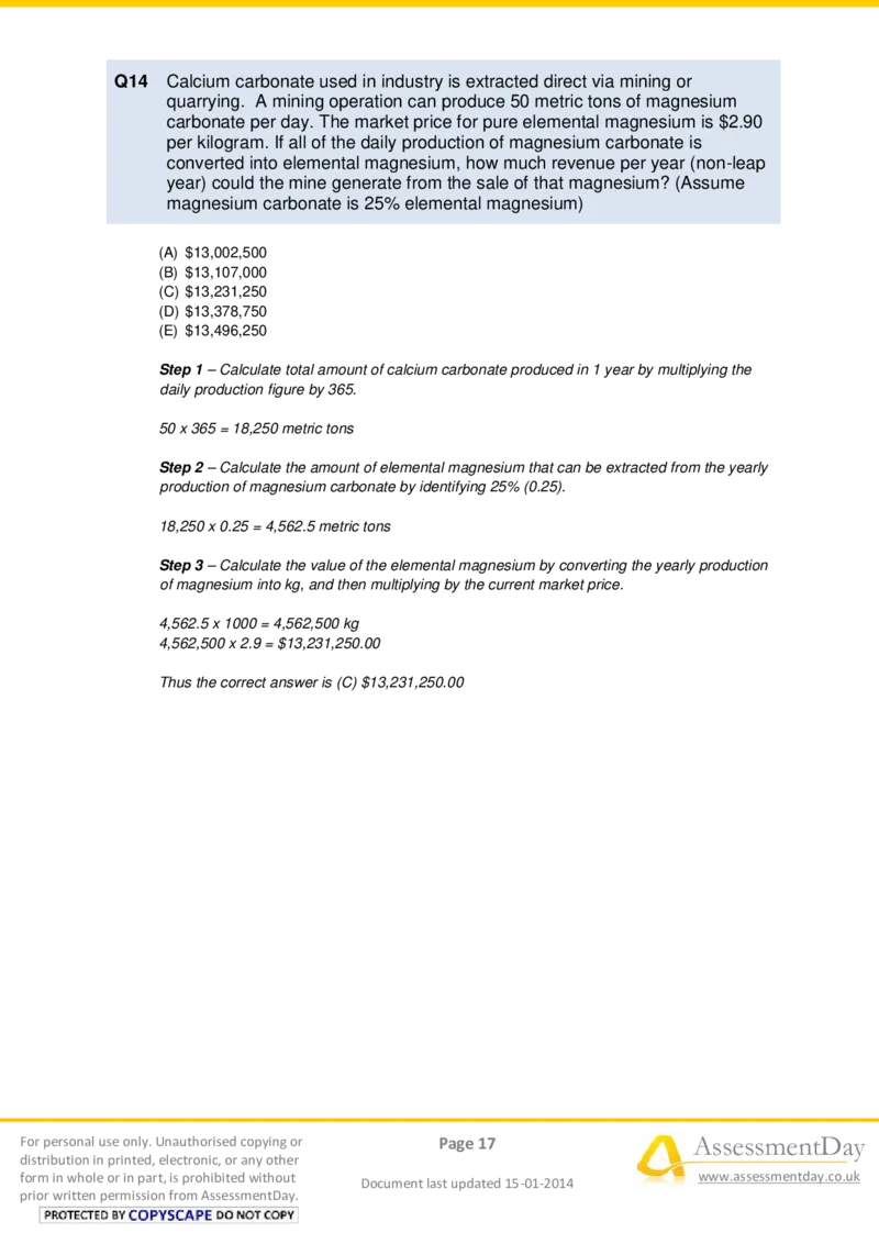 NumericalReasoningTest18-Solutions_2025春招题库汇总_八大题库-1_04八大汇总_信永中和_专业题综合知识-参考_英文题_NumericalReasoningTests