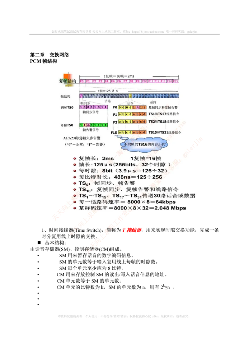 中国铁塔笔试知识点之--（通信类）现代交换复习知识点_2025春招题库汇总_国企题库_中国铁塔_2-中国铁塔完整版知识点笔记（仅需看自己的专业）_2-中国铁塔完整版知识点笔记资料_通信类