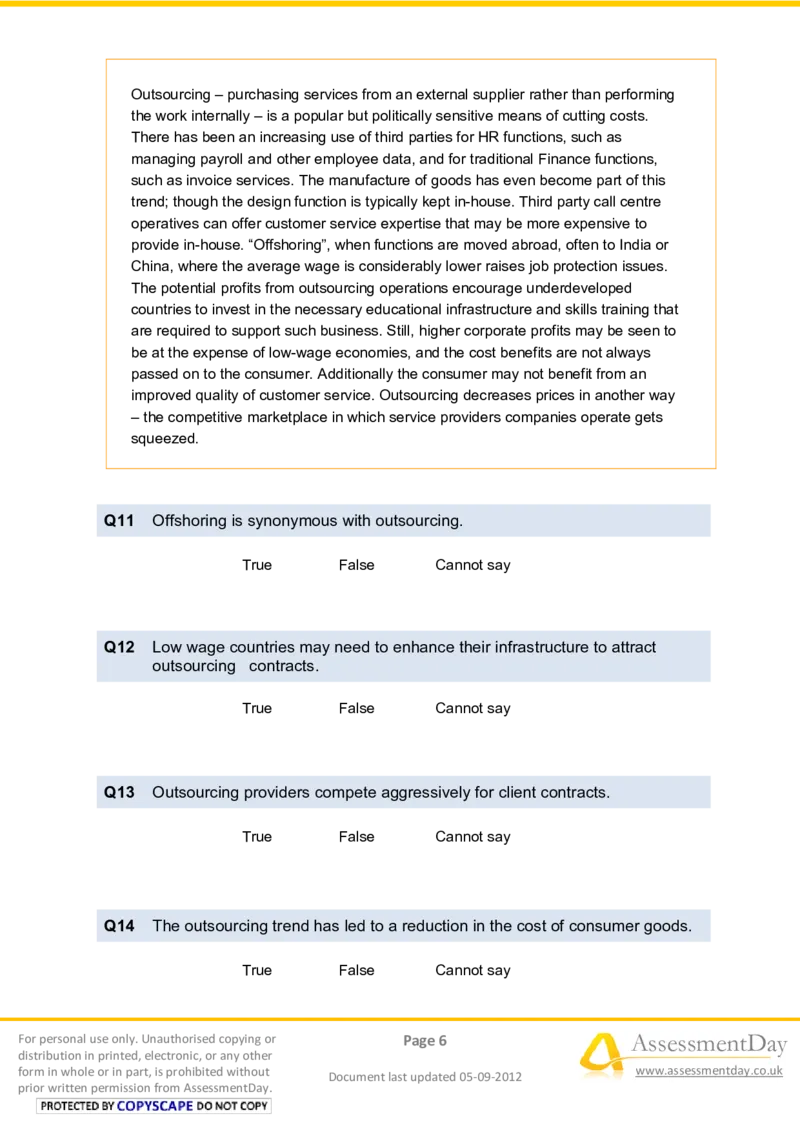 VerbalReasoningTest9-Questions_2025春招题库汇总_八大题库-1_04八大汇总_信永中和_专业题综合知识-参考_英文题_VerbalReasoningTests