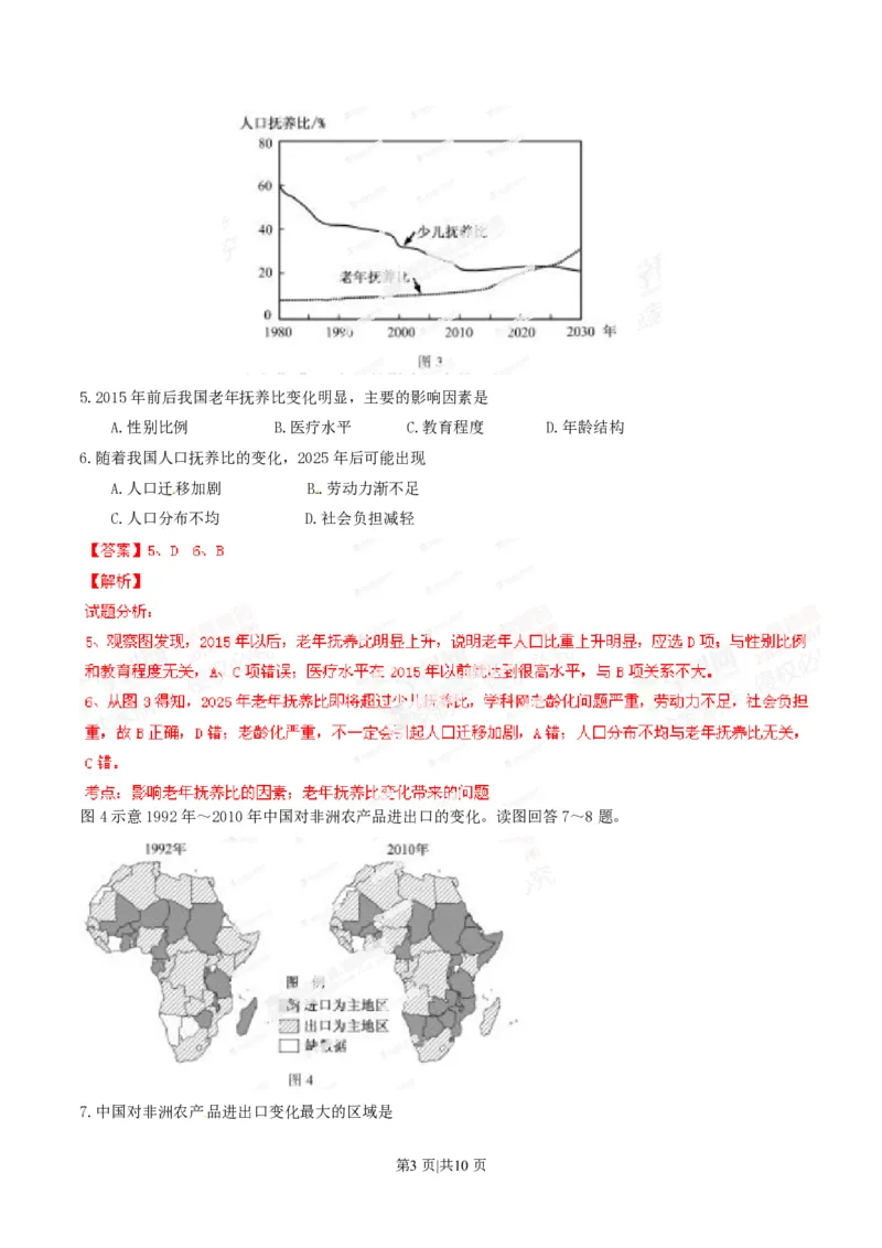 2014年高考地理试卷（福建）（解析卷）_地理历年高考真题_新&middot;PDF版2008-2025&middot;高考地理真题_地理（按省份分类）2008-2025_2012-2024&middot;（福建）地理高考真题