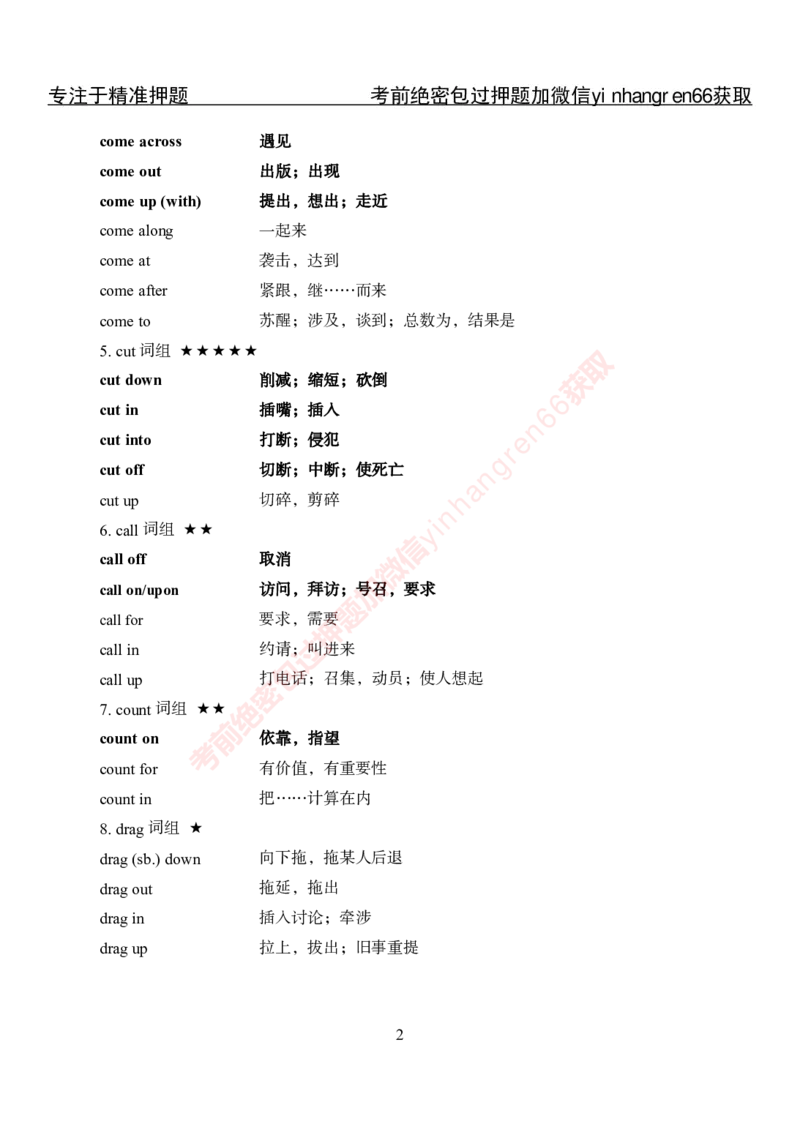 专项攻坚-英语-词汇短语手册_2025春招题库汇总_银行题库-1_银行全套上岸资料_讲义+题库+冲刺_06、基础巩固讲义（理论知识点讲解+经典例题）全