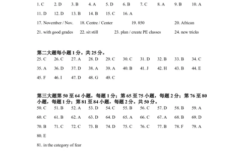 2013年高考英语试卷（上海）（秋考）（解析卷）_英语历年高考真题_新&middot;Word版2008-2025&middot;高考英语真题_英语（按省份分类）2008-2025_2008-2023&middot;（上海）英语高考真题