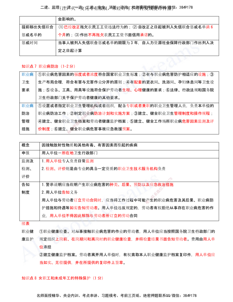 2025-18-第9章-建设工程劳动保障法律制度（二）_2026年一建法规_2025年一建法规SVIP_04-冲刺串讲✿考点强化✿小灶集训_03-法规《冲刺串讲班》王欣XSW_讲义