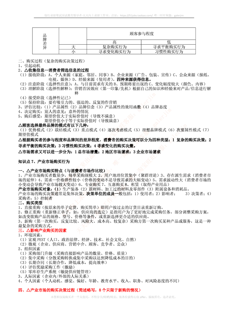 中国铁塔笔试知识点之--（市场类）市场营销复习知识点讲义整理_2025春招题库汇总_国企题库_中国铁塔_2-中国铁塔完整版知识点笔记（仅需看自己的专业）_2-中国铁塔完整版知识点笔记资料